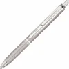 Pentel® EnerGel Alloy Retractable Gel Pens, Medium Point, 0.7 mm, Metallic Silver Barrel, Black Ink