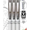 Pentel® EnerGel™ Deluxe Pearl Pens, Medium Point, 0.7 mm, 54% Recycled, Pearl White Barrel, Black Ink, Pack Of 3 Pens