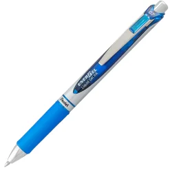 PentelĀ® EnergelĀ® Deluxe RTX Gel Pens, Medium Point, 0.7 mm, Assorted Barrels, Blue Ink, Pack Of 3