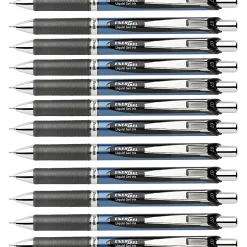 Pentel® EnerGel™ Deluxe RTX Retractable Pen, Needle Point, 0.7 mm, Assorted Barrels, Black Ink