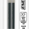 Pentel EnerGel Liquid Gel Pen Refill, 0.3 mm, Black, Pack Of 2