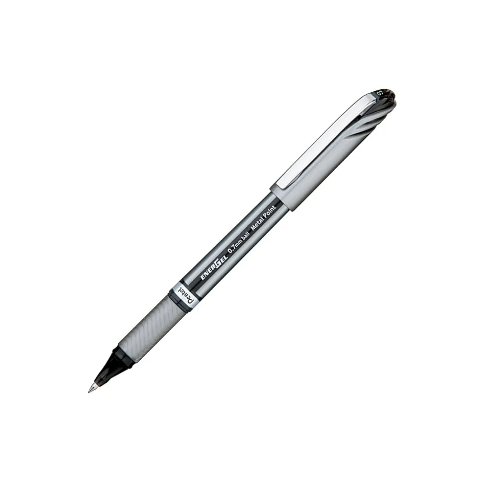 Pentel® EnerGel™ NV Liquid Gel Pens, Medium Point, 0.7 mm, Black Ink, Pack Of 12 Pens