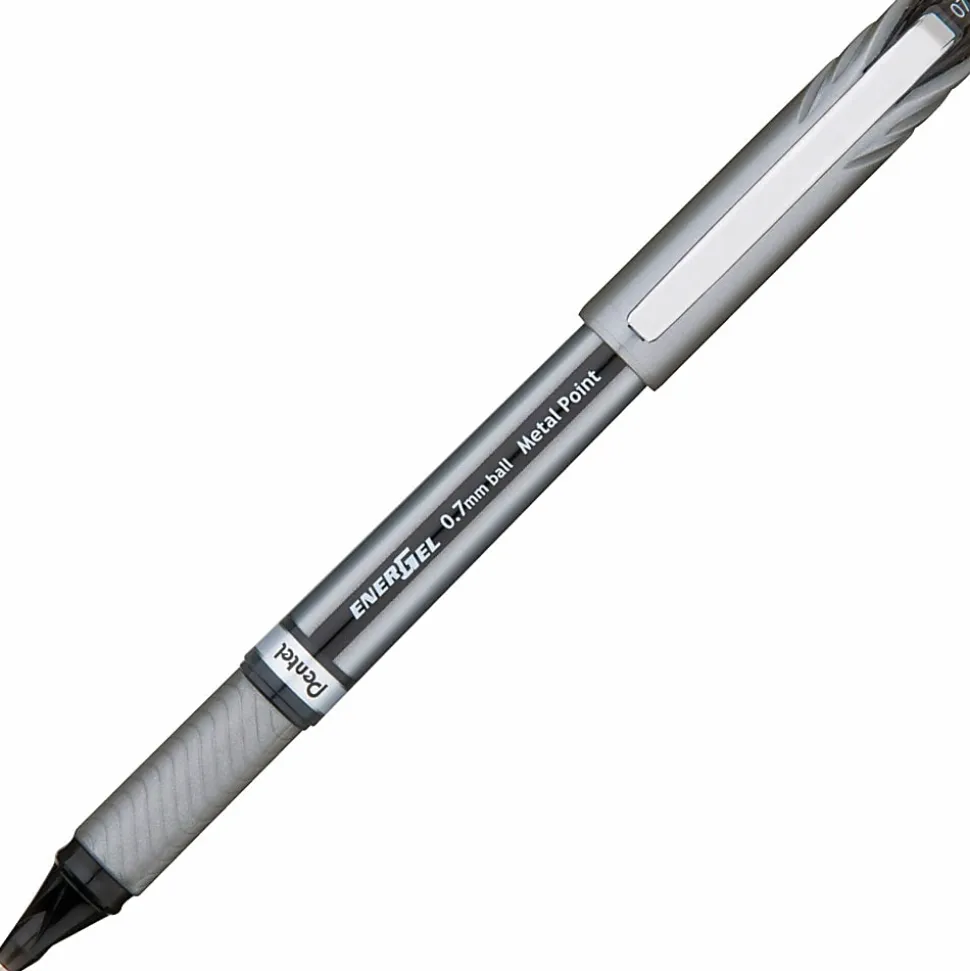 Pentel® EnerGel™ NV Liquid Gel Pens, Medium Point, 0.7 mm, Black Ink, Pack Of 12 Pens