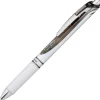 Pentel® EnerGel® Pearl Liquid Gel Pens, Pack Of 12, Fine Point, 0.5 mm, Pearl White Barrel, Black Ink