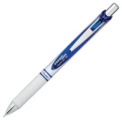 Pentel® EnerGel Pearl Pens, 0.7mm, Needle Point, Blue Ink, Pack Of 12