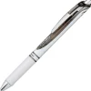 Pentel® EnerGel Pearl Retractable Liquid Gel Pen, Fine Point, 0.5 mm, Pearl White Barrel, Black Ink