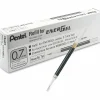 Pentel® EnerGel Retractable Liquid Pen Refills, Medium Ballpoint, 0.70 mm, Black, Box Of 12 Refills
