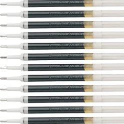 Pentel® EnerGel Retractable Liquid Pen Refills, Medium Ballpoint, 0.70 mm, Black, Box Of 12 Refills