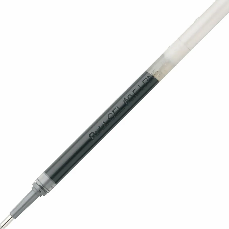 Pentel® EnerGel Retractable Liquid Gel Pen Refills, Needle Point, 0.5 mm, Black Ink