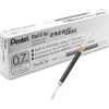 Pentel® EnerGel Retractable Liquid Gel Pen Refills, Needle Point, 0.7 mm, Black Ink