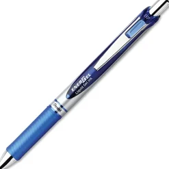 PentelĀ® EnerGelĀ® RTX Liquid Gel Pen, Medium Point, 0.7 mm, Silver Barrel, Blue Ink
