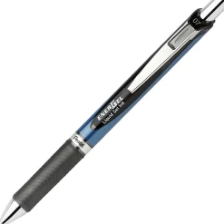 PentelĀ® EnerGelĀ® RTX Liquid Gel Pen, Medium Point, 0.7 mm, Blue Barrel, Black Ink