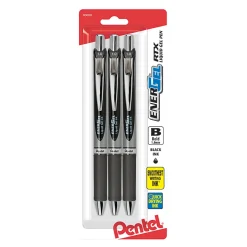 Pentel® EnerGel RTX Pens, 1.0 mm, Bold Point, Black Ink, Pack Of 3