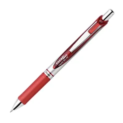 Pentel® EnerGel™ RTX Retractable Liquid Gel Pens, Medium Point, 0.7 mm, 54% Recycled, Silver Barrel, Assorted Ink Colors, Pack Of 6 Pens