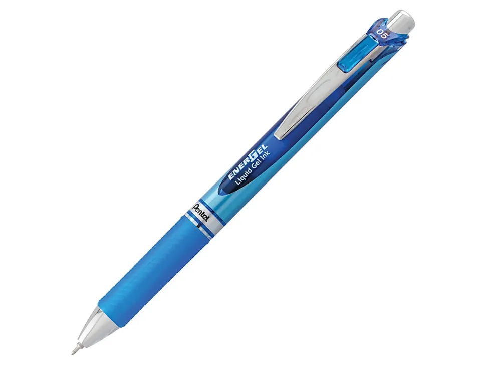 Pentel® EnerGel™ RTX Retractable Liquid Gel Pens, Fine Point, 0.5 mm, 54% Recycled, Blue, Pack Of 12 Pens