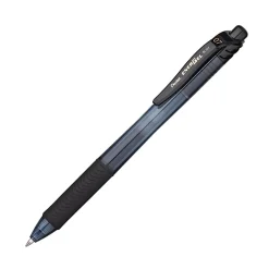 Pentel® EnerGel™ X Retractable Liquid Gel Pens, Medium Point, 0.7 mm, 84% Recycled, Assorted Barrels, Black Ink, Box Of 12 Pens