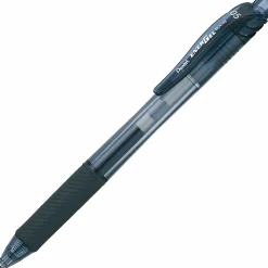 Pentel® EnerGel™ X Retractable Liquid Gel Pens, Fine Point, 0.5 mm, Black Barrel, Black Ink, Pack Of 12 Pens