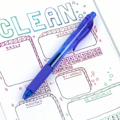 Pentel® EnerGel™ X Retractable Liquid Gel Pens, Fine Point, 0.5 mm, Blue Barrel, Blue Ink, Pack Of 12 Pens