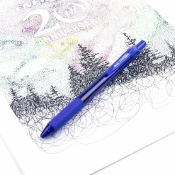 Pentel® EnerGel-X Retractable Gel Pens, Bold Point, 1.0 mm, Blue Barrel, Blue Ink, Pack Of 12 Pens