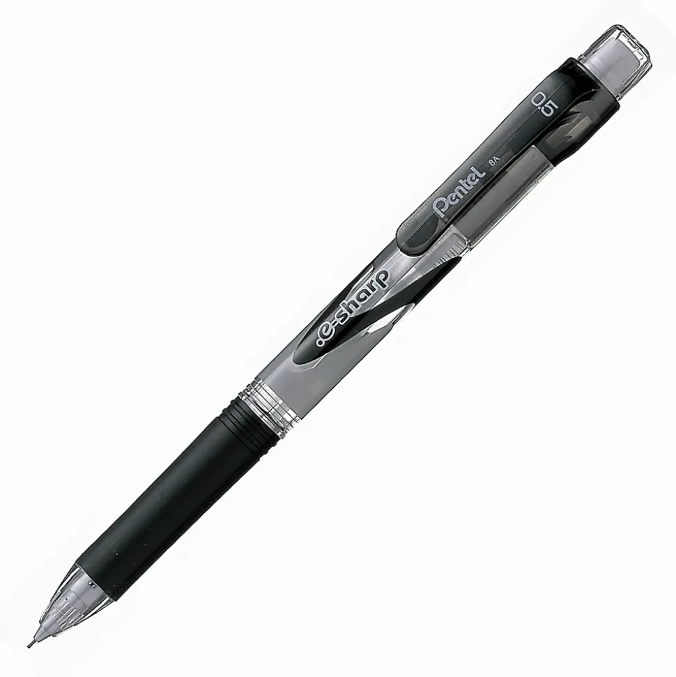 Pentel® e-Sharp™ Mechanical Pencils, 0.5 mm, 72% Recycled, Black, Pack Of 12