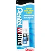 Pentel® Felt Tip White Marker, Broad Point