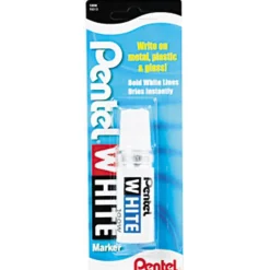 Pentel® Felt Tip White Marker, Broad Point