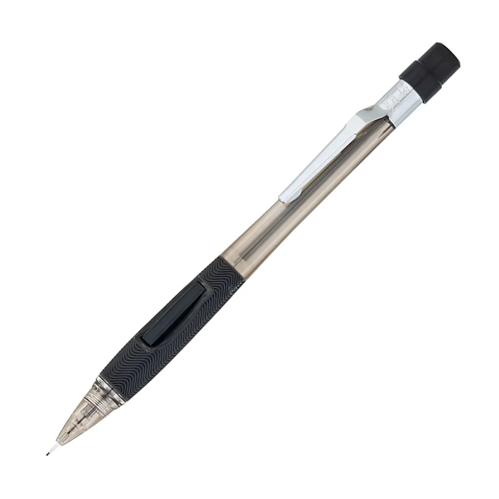 Pentel® Quicker-Clicker™ Mechanical Pencil, 0.5mm, #2 Lead, Transparent Black Barrel