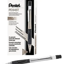 Pentel® Quicker-Clicker™ Mechanical Pencil, 0.5mm, #2 Lead, Transparent Black Barrel