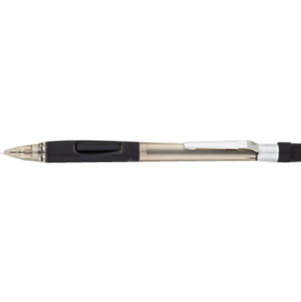 Pentel® Quicker-Clicker™ Mechanical Pencil, 0.5mm, #2 Lead, Transparent Black Barrel
