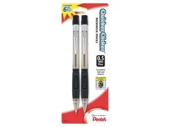 Pentel® Quicker Clicker™ Mechanical Pencil, 0.5mm, #2 Lead, Assorted Barrel, Pack Of 2