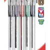 Pentel® R.S.V.P.® Ballpoint Pens, Fine Point, 0.7 mm, Clear Barrel, Assorted Ink Colors, Pack Of 5