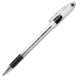 Pentel® R.S.V.P.® Ballpoint Pens, Fine Point, 0.7 mm, Clear Barrel, Black Ink, Pack Of 12