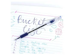 Pentel® R.S.V.P.® Ballpoint Pens, Medium Point, 1.0 mm, Clear Barrel, Blue Ink, Pack Of 12