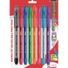 Pentel® R.S.V.P.® Ballpoint Pens, Medium Point, 1.0 mm, Clear Barrel, Assorted Ink Colors, Pack Of 8
