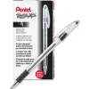 Pentel® R.S.V.P.® Ballpoint Pens, Medium Point, 1.0 mm, Clear Barrel, Black Ink, Pack Of 12