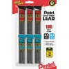 Pentel Super Hi-Polymer Lead Refills Value Pack, 3 Packs of  0.5 mm, 3 Packs of 0.7 mm Point, 30 Leads per Pack - 180 Total Quantity