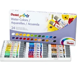 Pentel® Watercolor Paints, 4.05 Oz, Set Of 24 Tubes