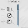 Pentonic Frosted Barrel Ballpoint Pens - Blue Ink - Frost, Blue Barrel - 10 / Box