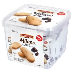 Pepperidge Farm Double Dark Chocolate Milano Cookies, 0.98 Oz, Box Of 24 Packs