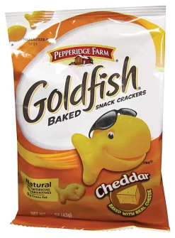 Pepperidge Farm® Goldfish® Baked Crackers, Cheddar, 1.5 Oz, Carton Of 72