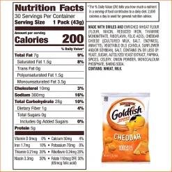 Pepperidge Farms Goldfish Baked Snack Cracker Packs, 1.5 Oz, Box Of 30