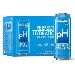 Perfect Hydration 9.5+ pH Alkaline Drinking Water, 16.9 Oz, Pack Of 12 Cans