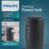 Philips 3 USB-A/1 USB-C/2-Outlet Desktop Charging Station, 5', Black