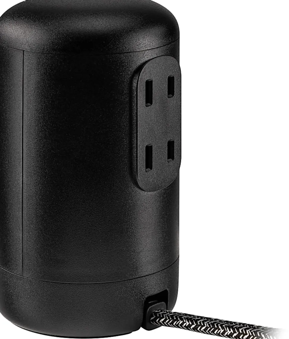 Philips 3 USB-A/1 USB-C/2-Outlet Desktop Charging Station, 5', Black