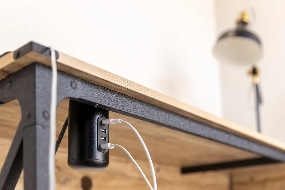 Philips 3 USB-A/1 USB-C/2-Outlet Desktop Charging Station, 5', Black