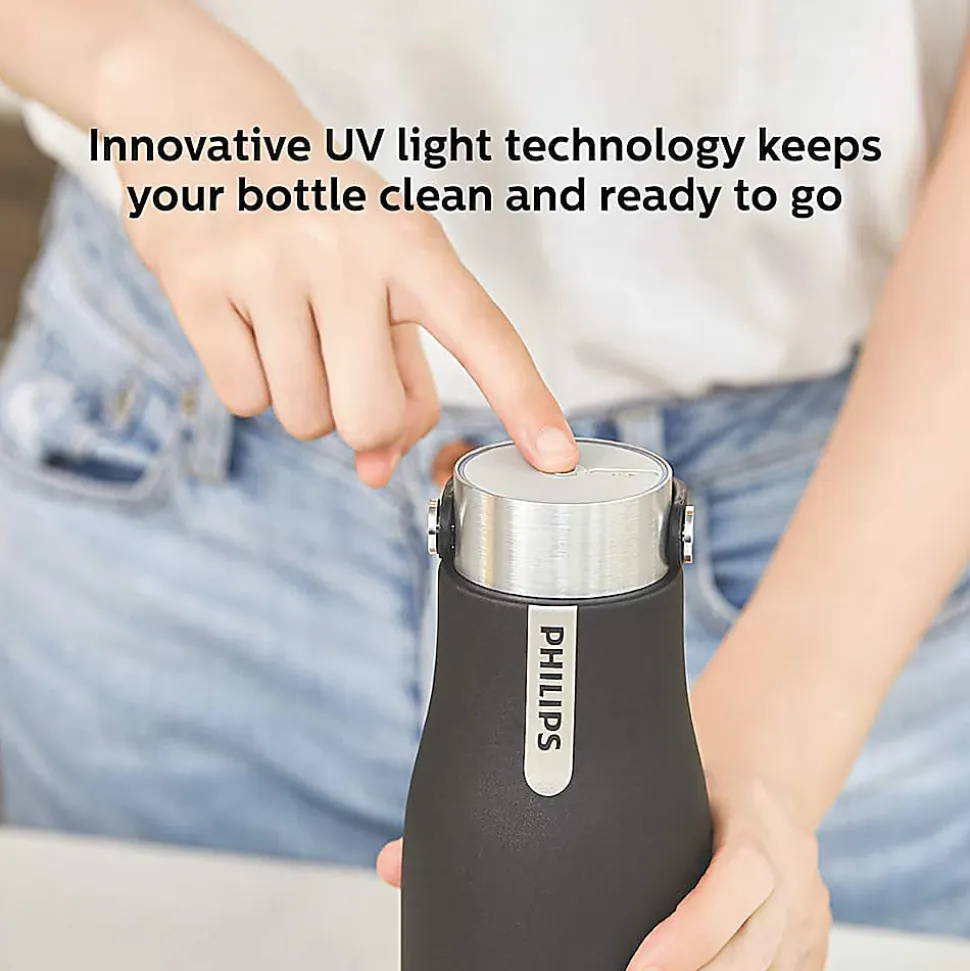 Philips UV Smart Bottle, 20 Oz, Black