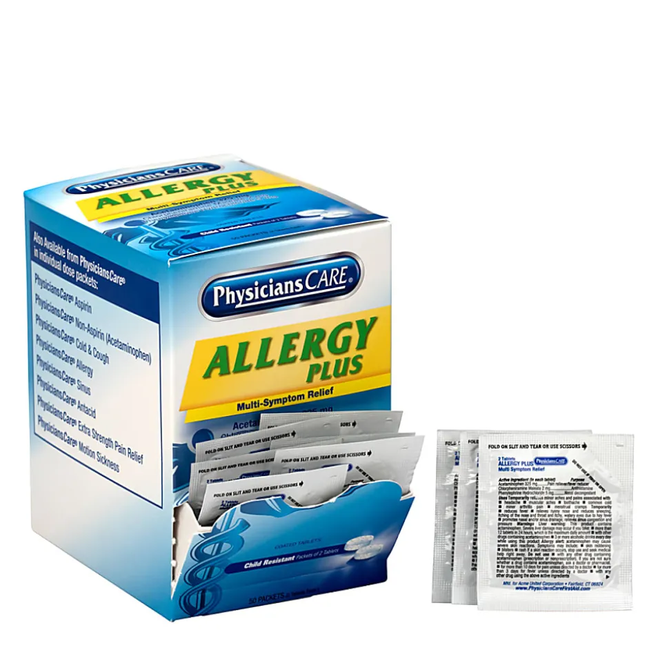 PhysiciansCare Allergy Medication, 2 Per Pack, Box Of 50 Packs
