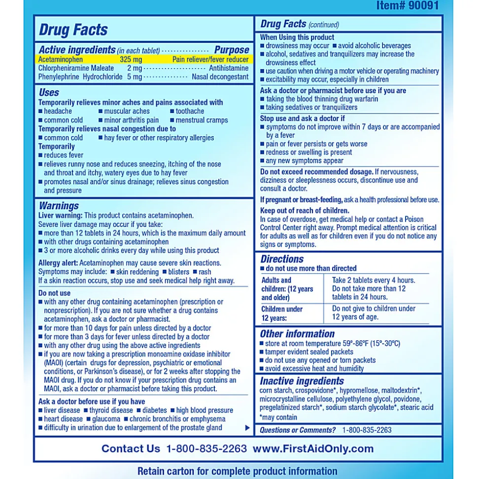 PhysiciansCare Allergy Medication, 2 Per Pack, Box Of 50 Packs