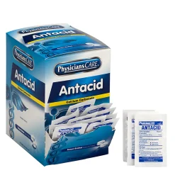 PhysiciansCare Antacid Heartburn Medication, 2 Tablets Per Packet, Box Of 50 Packets