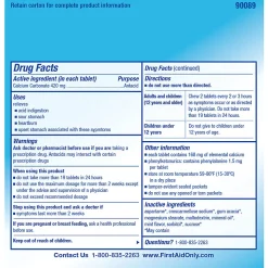 PhysiciansCare Antacid Heartburn Medication, 2 Tablets Per Packet, Box Of 50 Packets